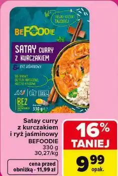 Carrefour Satay curry z kurczakiem i ryż jaśminowy BEFOODIE oferta