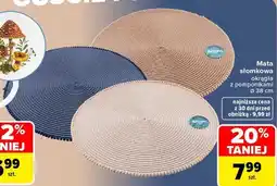Carrefour Mata słomkowa okrągła z pomponikami Altom ø 38 cm oferta