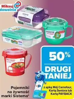 Carrefour Pojemniki na żywność marki Sistema oferta