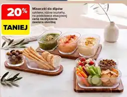 Carrefour Miseczki do dipów szklane na podstawce akacjowej oferta