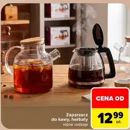 Carrefour Zaparzacz do kawy, herbaty różne rodzaje oferta