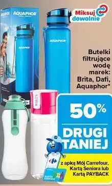 Carrefour Butelki filtrujące wodę Brita, Dafi, Aquaphor oferta