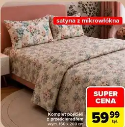 Carrefour Komplet pościeli z prześcieradłem satyna z mikrowłókna oferta