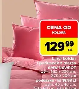 Carrefour Linia kołder i poduszek z pierza AMW NAWROT oferta