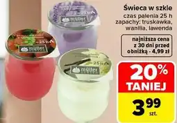 Carrefour Świeca w szkle Müller oferta