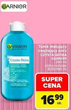 Carrefour Tonik matujący zwężający pory Garnier Czysta Skóra oferta