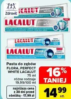 Carrefour Pasta do zębów FLORA, PERFECT WHITE LACALUT oferta