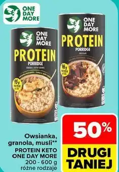 Carrefour Owsianka, granola, musli PROTEIN KETO ONE DAY MORE oferta