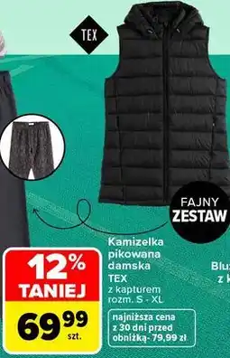 Carrefour Kamizelka pikowana damska TEX oferta