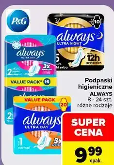 Carrefour Podpaski higieniczne Always oferta
