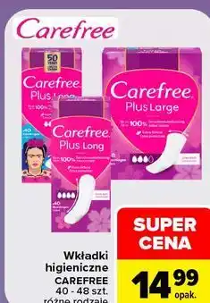 Carrefour Wkładki higieniczne Carefree oferta