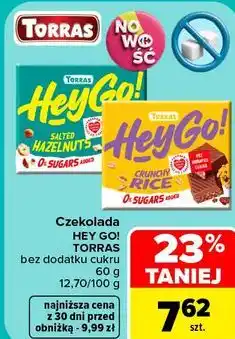 Carrefour Czekolada HEY GO! TORRAS bez dodatku cukru oferta