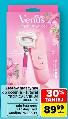 Carrefour Zestaw maszynka do golenia + futerał Tropical Venus Gillette oferta