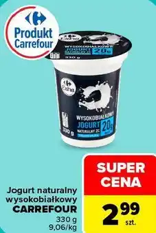 Carrefour Jogurt naturalny wysokobiałkowy CARREFOUR oferta
