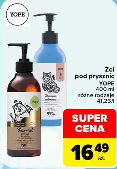 Carrefour Żel pod prysznic YOPE oferta