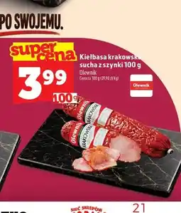 Topaz Kiełbasa krakowska sucha z szynki Olewnik oferta