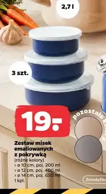 Netto Zestaw misek emaliowanych z pokrywką Altom Design oferta