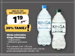 Netto Woda mineralna niegazowana Kinga Pienińska oferta