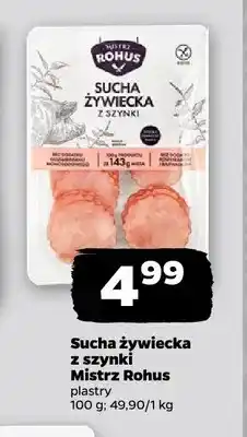 Netto Kiełbasa sucha żywiecka z szynki Mistrz Rohus oferta