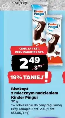 Netto Biszkopt z mlecznym nadzieniem Kinder Pingui oferta