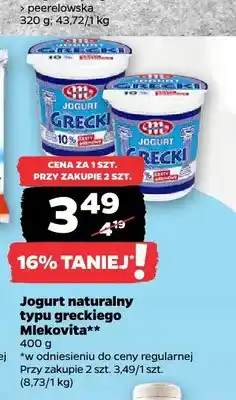 Netto Jogurt naturalny typu greckiego Mlekovita oferta