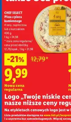 Lidl Pizza z pieca kamiennego 4 sery Chef Select oferta