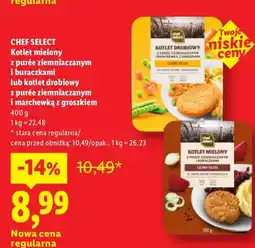 Lidl Kotlet mielony z purée ziemniaczanym i buraczkami Chef Select oferta