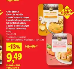 Lidl Kotlet de volaille z purée ziemniaczanym i marchewką z groszkiem Chef Select oferta
