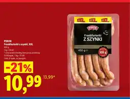 Lidl Frankfurterki z szynki XXL Pikok oferta