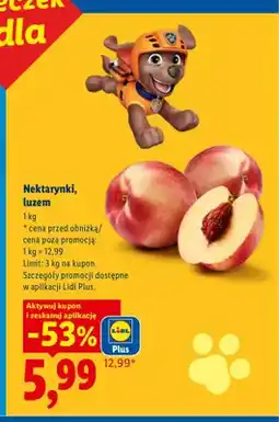 Lidl Nektarynki luzem Ryneczek Lidla oferta