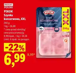 Lidl Szynka konserwowa XXL Pikok oferta