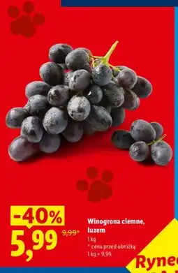 Lidl Winogrona ciemne luzem oferta
