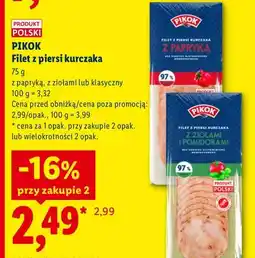 Lidl Filet z piersi kurczaka z ziołami Pikok oferta