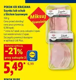 Lidl Szynka z liściem laurowym Pikok Od Krajana oferta