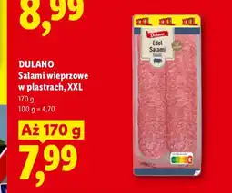Lidl Salami wieprzowe w plastrach XXL Dulano oferta
