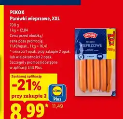 Lidl Parówki wieprzowe XXL Pikok oferta