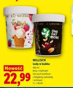 Lidl Lody w kubku beza z malinami Willisch oferta