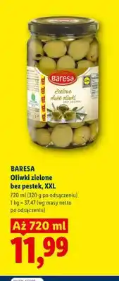 Lidl Oliwki zielone bez pestek XXL Baresa oferta
