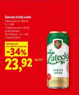 Lidl Piwo Žatecký Světlý Ležák 8-pak oferta