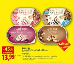 Lidl Lody Soft & Crunchy Wafers & Pink Chocolatey Coated Bits Carte D'Or oferta