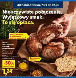 Lidl Bułka z musztardą francuską ręcznie formowana Deluxe oferta