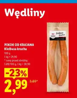 Lidl Kiełbasa krucha Pikok od Krajana oferta