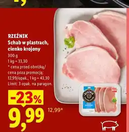 Lidl Schab w plastrach cienko krojony Rzeźnik oferta