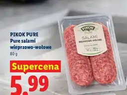 Lidl Pure salami wieprzowo-wołowe Pikok oferta