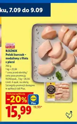 Lidl Polski kurczak medaliony z fileta z piersi Rzeźnik oferta