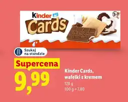 Lidl Kinder Cards wafelki z kremem oferta