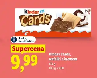 Lidl Kinder Cards wafelki z kremem oferta