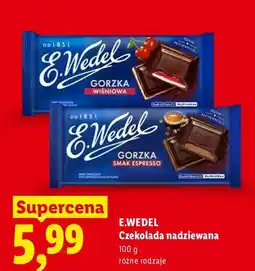 Lidl Czekolada nadziewana gorzka wiśniowa E.Wedel oferta