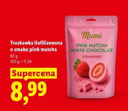 Lidl Truskawka liofilizowana o smaku pink matcha Mumi oferta
