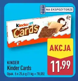 ALDI Ciastka Kinder Cards 5-pak oferta